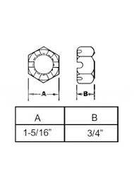 Гайка 7/8-14" корончаста 803-029C