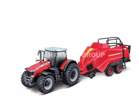 Іграшка Massey Ferguson 8740S з прес підбирачем