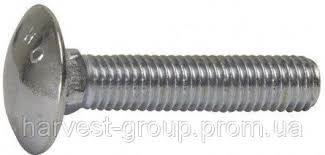 Болт М8x30, 8.8 з квадратним підголовком + гайка