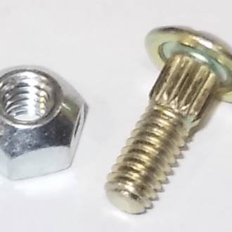 Болт с гайкой (в упаковке по 50шт.гайка + болт) L = 14 mm (шлиц под шляпкой) H125891 + H125892