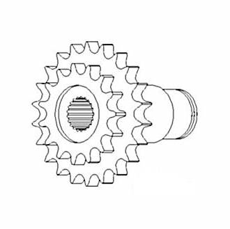 Зірочка привода прискорювача маси Z=15/22