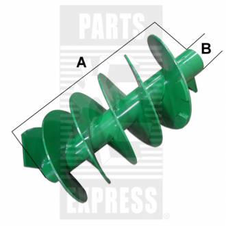 Шнек розвантажувальний вертикальний посилений. D = 400 мм (AH202956), JD9670STS / 9880STS