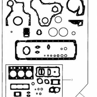 Комплект прокладок V836840238 до двигунів Valmet Sisu 66, 74, 620, 634